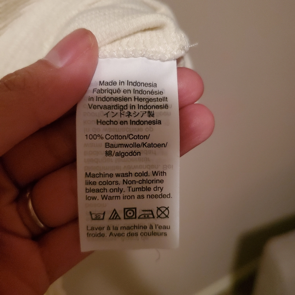 Madewell Texture & Thread XS Button Front Tie Front Top - Picture 3 of 6